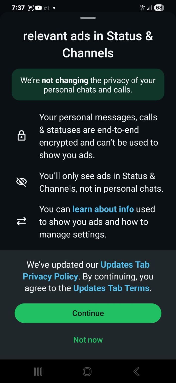 whatsapp ad
